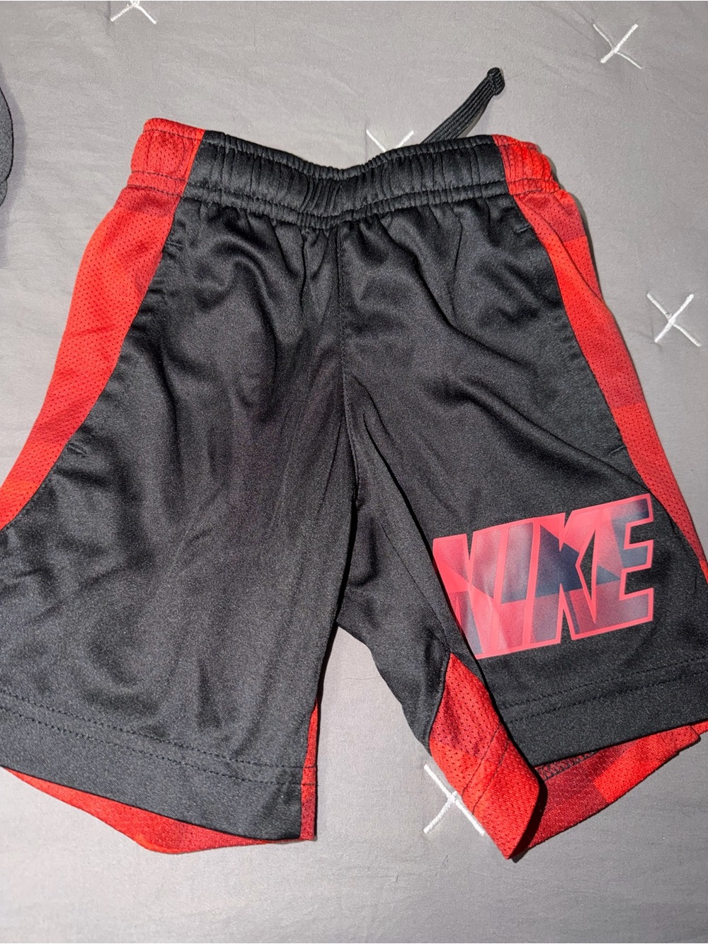 Nike Black and Red Boys' Athletic Shorts